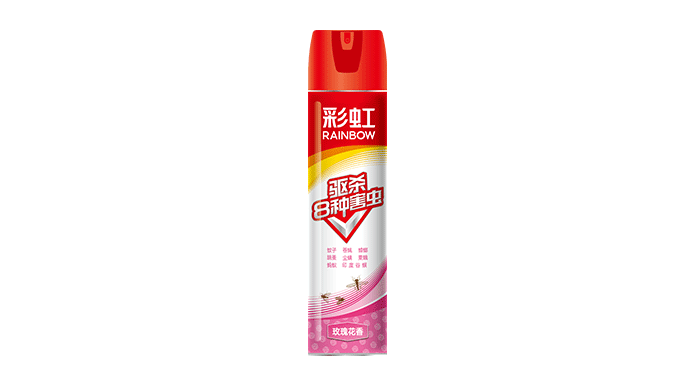 彩虹殺蟲氣霧劑600ml玫瑰花香