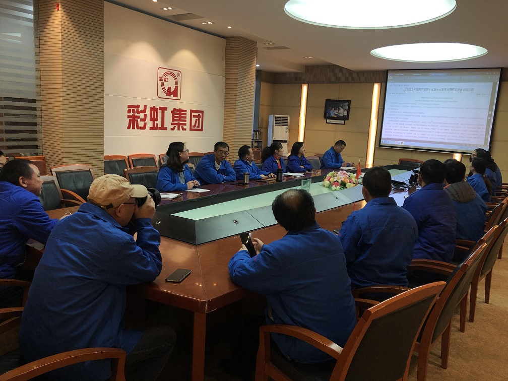 成都彩虹集團(tuán)行政黨支部學(xué)習(xí)黨的十九屆五中全會精神座談會