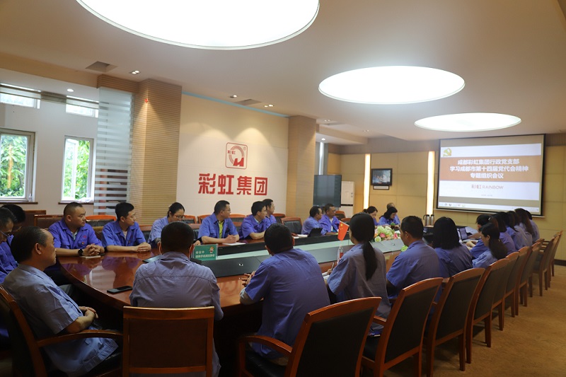 成都彩虹集團(tuán)行政黨支部開展學(xué)習(xí)成都市第十四屆黨代會(huì)精神專題組織會(huì)議